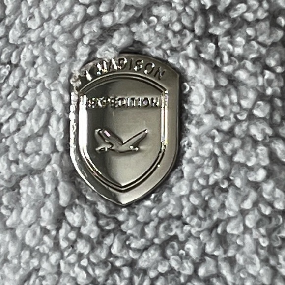 Madison Expedition Sherpa Lined Hooded Fleece Winter Coat Jacket Gray Size Large - Picture 4 of 12